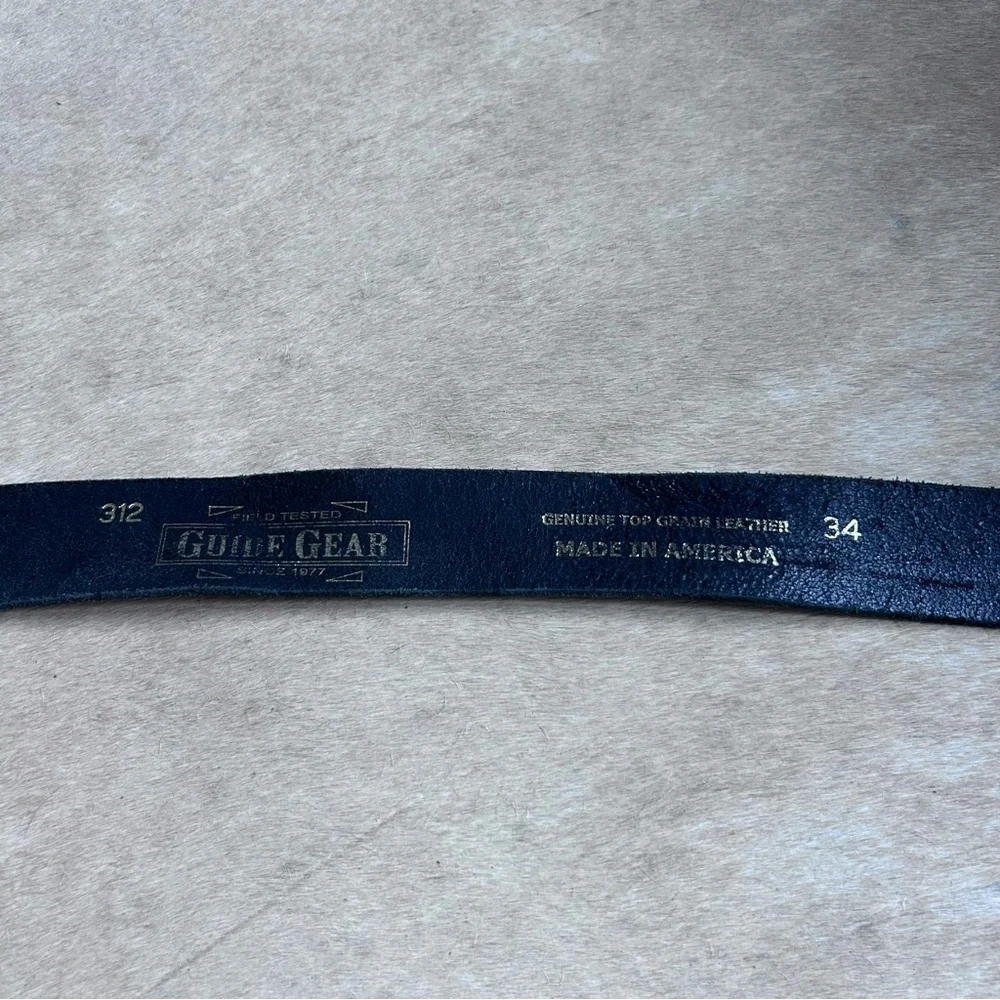 Guide Gear size 34 Black Tooled Leather Belt